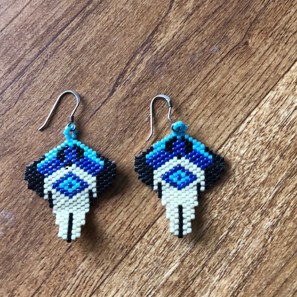 Hand Beaded Earrings - Never Worn